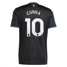 Manchester United FC Cunha 10 Kolmas Pelipaita 2025-26 Jalkapallo Pelipaidat Peliasut