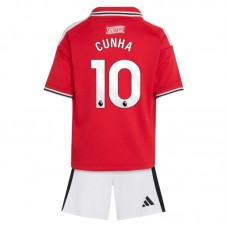 Manchester United FC Cunha 10 Kotipaita 2026-27 Lasten Pelipaita