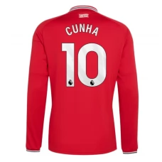 Manchester United FC Cunha 10 Kotipaita 2026-27 Pelipaita Long Sleeve