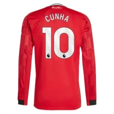 Manchester United FC Cunha 10 Kotipelipaita 2025-26 Jalkapallo Pelipaidat Peliasut(L/S)