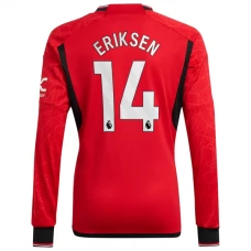 Manchester United FC Eriksen 14 Kotipelipaita 2023-24 Jalkapallo Pelipaidat Peliasut(L/S)