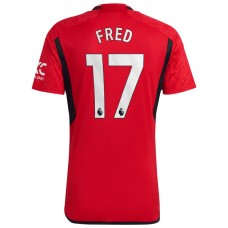 Manchester United FC Fred 17 Kotipelipaita 2023-24 Jalkapallo Pelipaidat Peliasut