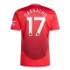 Manchester United FC Garnacho 17 Kotipelipaita 2024-25 Jalkapallo Pelipaidat Peliasut