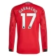 Manchester United FC Garnacho 17 Kotipelipaita 2025-26 Jalkapallo Pelipaidat Peliasut(L/S)