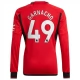 Manchester United FC Garnacho 49 Kotipelipaita 2023-24 Jalkapallo Pelipaidat Peliasut(L/S)