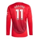 Manchester United FC Højlund 11 Kotipelipaita 2024-25 Jalkapallo Pelipaidat Peliasut(L/S)