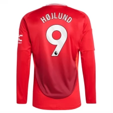 Manchester United FC Højlund 9 Kotipelipaita 2024-25 Jalkapallo Pelipaidat Peliasut(L/S)