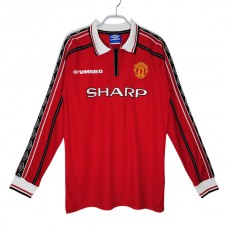 Manchester United FC Kotipelipaita Retro 1998-99 Jalkapallo Pelipaidat Peliasut(L/S)