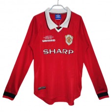 Manchester United FC Kotipelipaita Retro 1999-00 Jalkapallo Pelipaidat Peliasut(L/S)