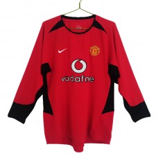 Manchester United FC Kotipelipaita Retro 2002-04 Jalkapallo Pelipaidat Peliasut(L/S)