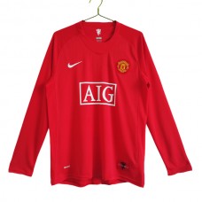 Manchester United FC Kotipelipaita Retro 2007-08 Jalkapallo Pelipaidat Peliasut(L/S)