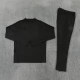 Manchester United FC Lasten Tracksuit 2026-27 - 1-4 Zip Musta