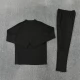 Manchester United FC Lasten Tracksuit 2026-27 - 1-4 Zip Musta