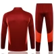 Manchester United FC Lasten Verryttelypuku 2023-24 - 1-4 Zip Dark Punainen