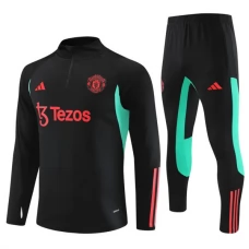 Manchester United FC Lasten Verryttelypuku 2023-24 - 1-4 Zip Musta
