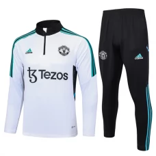 Manchester United FC Lasten Verryttelypuku 2023-24 - 1-4 Zip Valkoinen