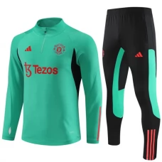 Manchester United FC Lasten Verryttelypuku 2023-24 - 1-4 Zip Vihreä