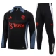 Manchester United FC Lasten Verryttelypuku 2024-25 - 1-4 Zip Musta