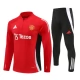 Manchester United FC Lasten Verryttelypuku 2024-25 - 1-4 Zip Punainen