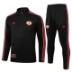 Manchester United FC Lasten Verryttelypuku 2025-26 - 1-4 Zip Musta