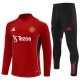Manchester United FC Lasten Verryttelypuku 2025-26 - 1-4 Zip Punainen