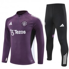Manchester United FC Lasten Verryttelypuku 2025-26 - 1-4 Zip Violetti