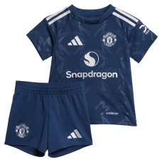 Manchester United FC Lasten Vieraspelipaita 2024-25 Jalkapallo Pelipaidat Peliasut
