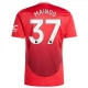 Manchester United FC Mainoo 37 Kotipelipaita 2024-25 Jalkapallo Pelipaidat Peliasut