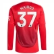 Manchester United FC Mainoo 37 Kotipelipaita 2024-25 Jalkapallo Pelipaidat Peliasut(L/S)