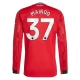 Manchester United FC Mainoo 37 Kotipelipaita 2025-26 Jalkapallo Pelipaidat Peliasut(L/S)
