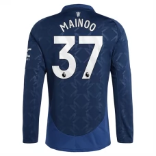 Manchester United FC Mainoo 37 Vieraspelipaita 2024-25 Jalkapallo Pelipaidat Peliasut(L/S)