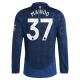 Manchester United FC Mainoo 37 Vieraspelipaita 2024-25 Jalkapallo Pelipaidat Peliasut(L/S)
