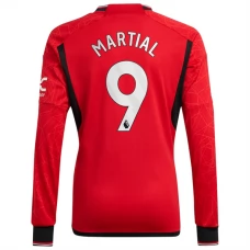 Manchester United FC Martial 9 Kotipelipaita 2023-24 Jalkapallo Pelipaidat Peliasut(L/S)