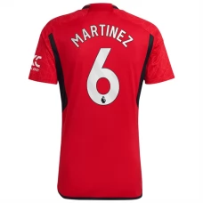 Manchester United FC Martinez 6 Kotipelipaita 2023-24 Jalkapallo Pelipaidat Peliasut