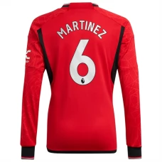 Manchester United FC Martinez 6 Kotipelipaita 2023-24 Jalkapallo Pelipaidat Peliasut(L/S)