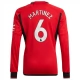 Manchester United FC Martinez 6 Kotipelipaita 2023-24 Jalkapallo Pelipaidat Peliasut(L/S)