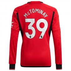 Manchester United FC McTominay 39 Kotipelipaita 2023-24 Jalkapallo Pelipaidat Peliasut(L/S)