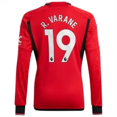 Manchester United FC R.Varane 19 Kotipelipaita 2023-24 Jalkapallo Pelipaidat Peliasut(L/S)