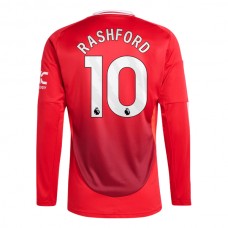 Manchester United FC Rashford 10 Kotipelipaita 2024-25 Jalkapallo Pelipaidat Peliasut(L/S)