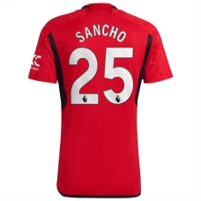 Manchester United FC Sancho 25 Kotipelipaita 2023-24 Jalkapallo Pelipaidat Peliasut