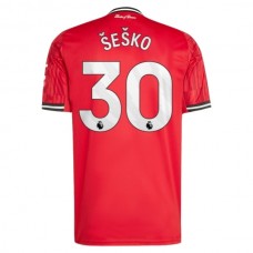 Manchester United FC Šeško 30 Kotipelipaita 2025-26 Jalkapallo Pelipaidat Peliasut