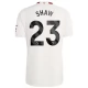 Manchester United FC Shaw 23 Kolmas Pelipaita 2023-24 Jalkapallo Pelipaidat Peliasut