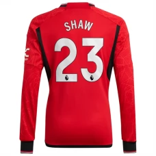 Manchester United FC Shaw 23 Kotipelipaita 2023-24 Jalkapallo Pelipaidat Peliasut(L/S)