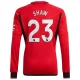 Manchester United FC Shaw 23 Kotipelipaita 2023-24 Jalkapallo Pelipaidat Peliasut(L/S)