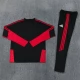 Manchester United FC Tracksuit 2026-27 - 1-4 Zip Musta Punainen