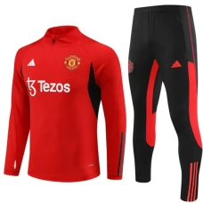 Manchester United FC Verryttelypuku 2023-24 - 1-4 Zip Punainen