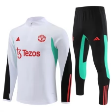 Manchester United FC Verryttelypuku 2023-24 - 1-4 Zip Valkoinen