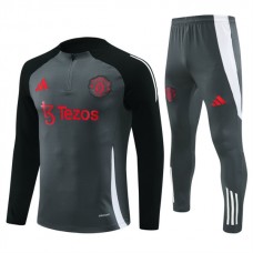 Manchester United FC Verryttelypuku 2024-25 - 1-4 Zip Harmaa
