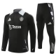Manchester United FC Verryttelypuku 2024-25 - 1-4 Zip Musta Harmaa