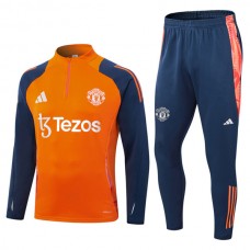 Manchester United FC Verryttelypuku 2024-25 - 1-4 Zip Oranssi